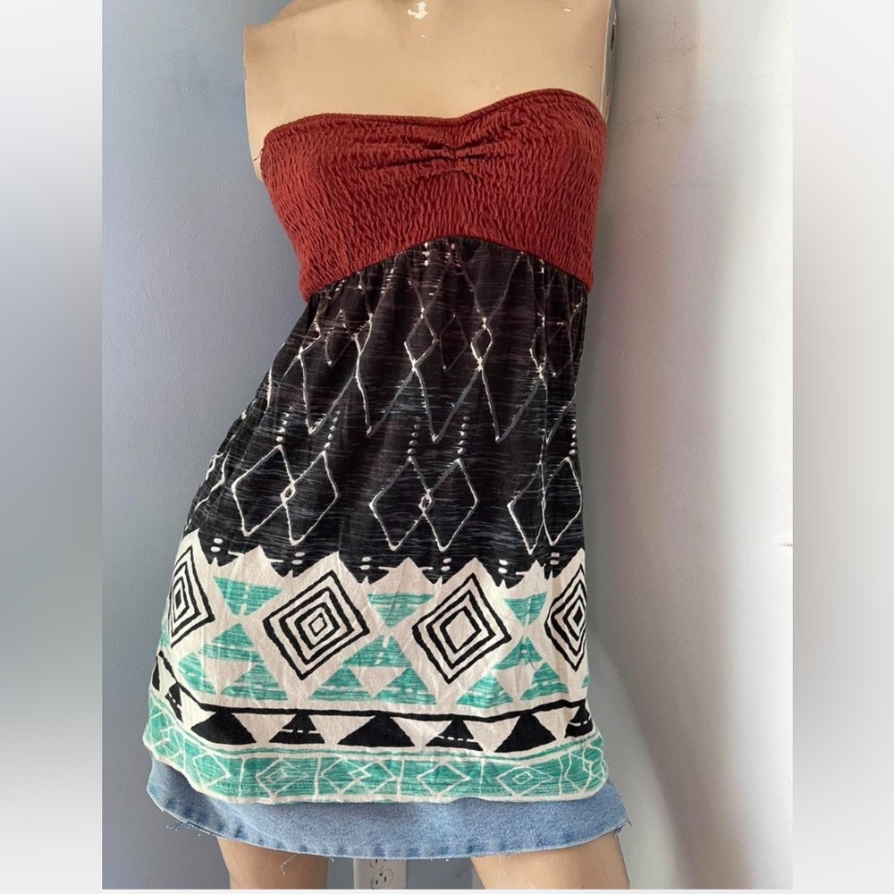 Y2k babydoll style Billabong Strapless tube top